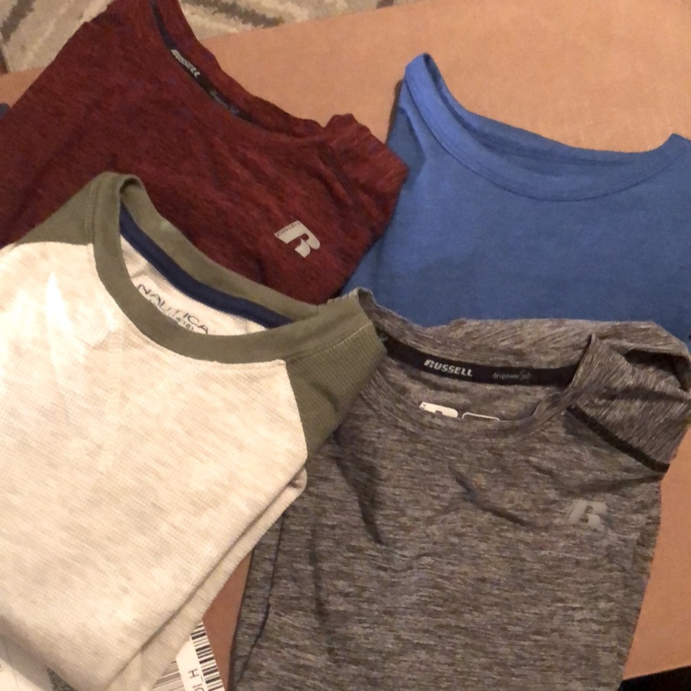 Bundle of 4 Boys Long Sleeve Shirts Size Large